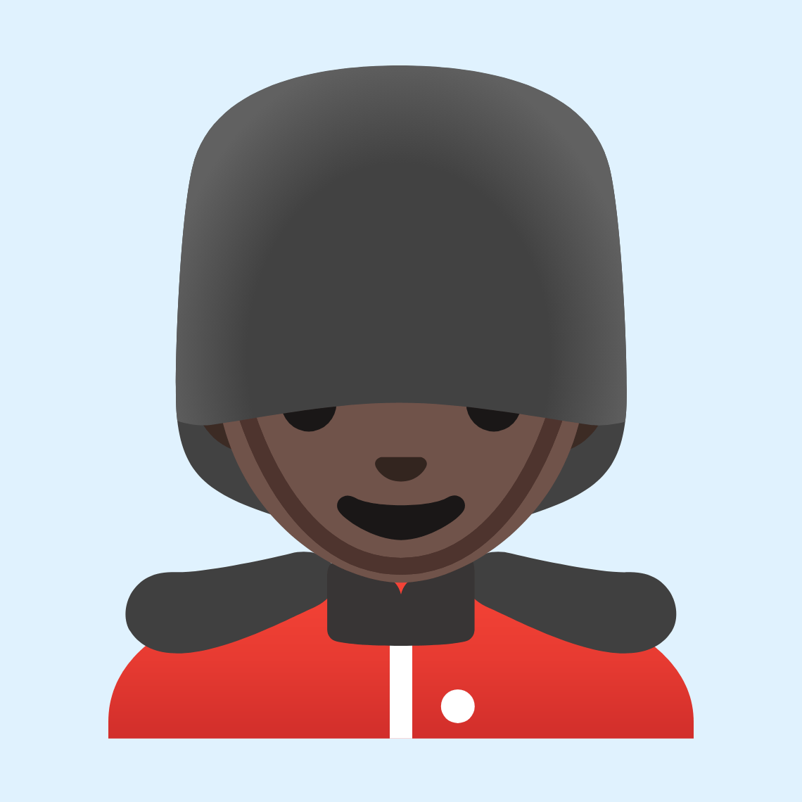 ππΏββοΈ Man guard: dark skin tone