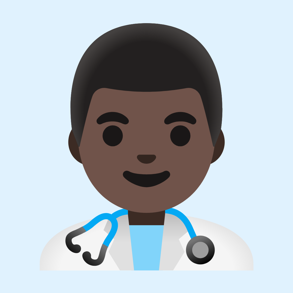 π¨πΏββοΈ Man health worker: dark skin tone