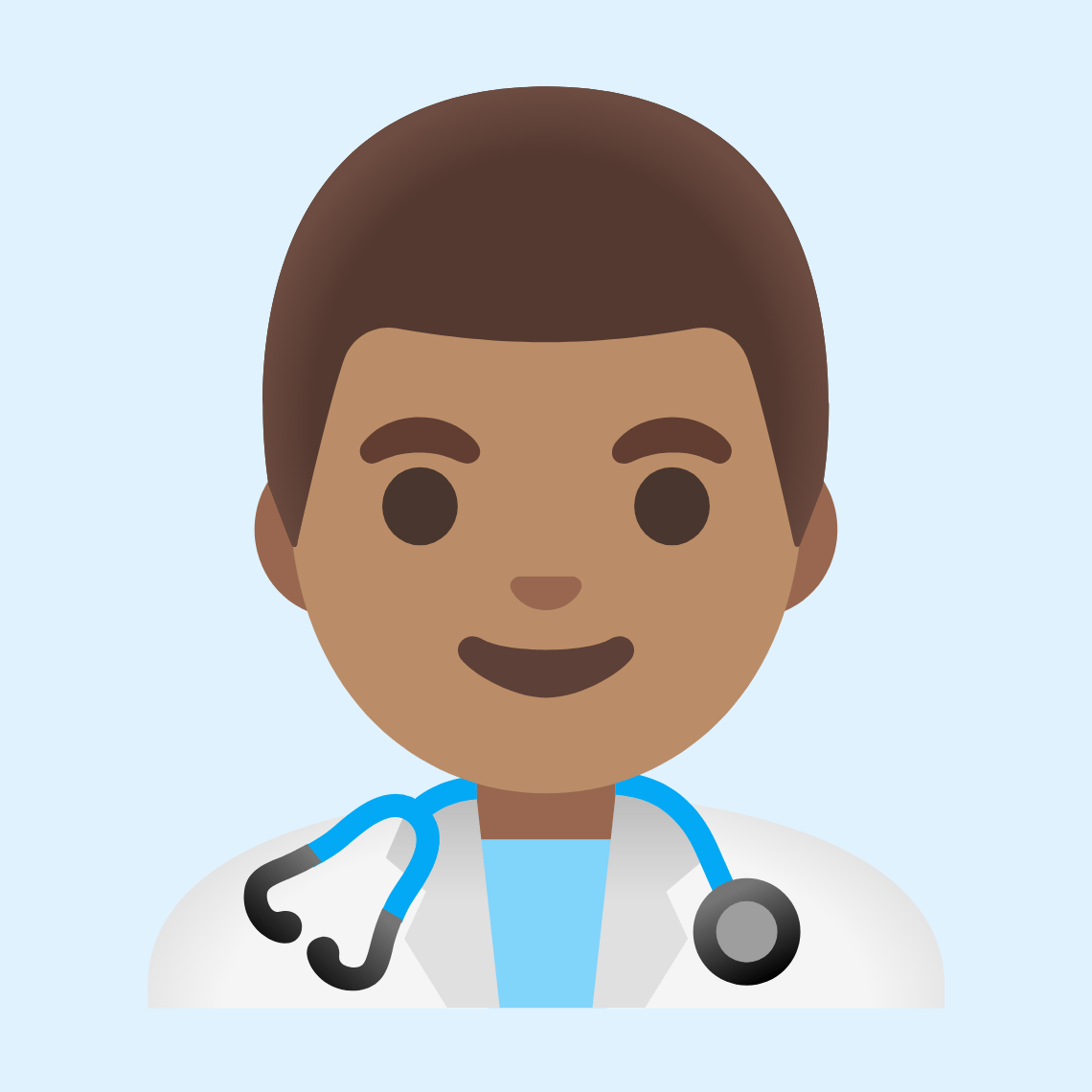 π¨π½ββοΈ Man health worker: medium skin tone
