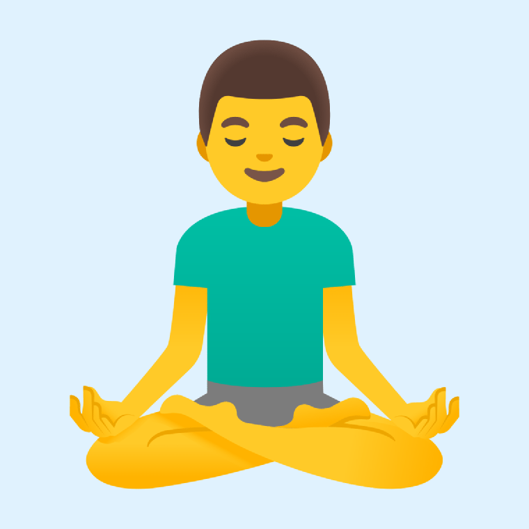 Emoji π§ββοΈ Man in lotus position: Meaning and Details