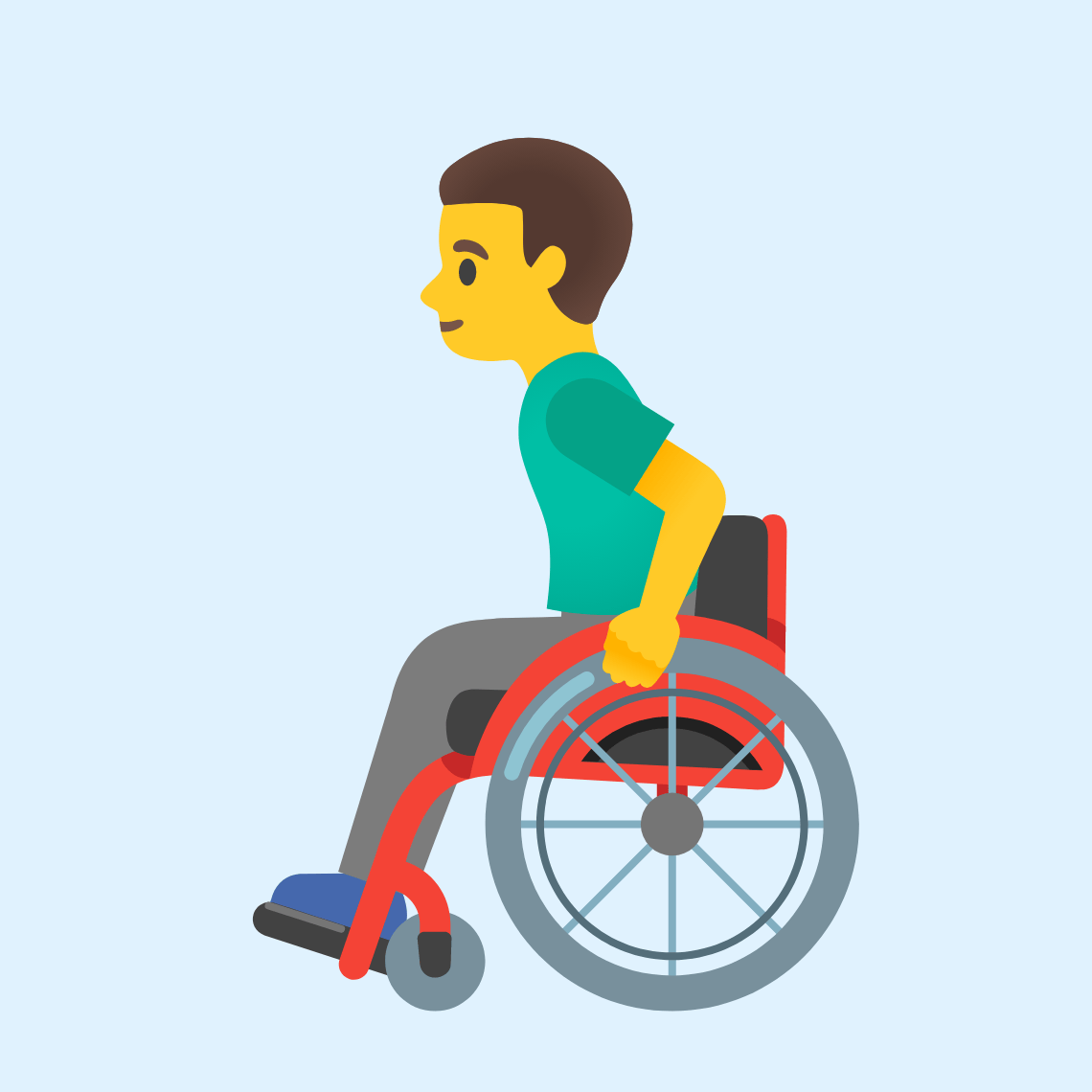 👨‍🦽 Man in manual wheelchair