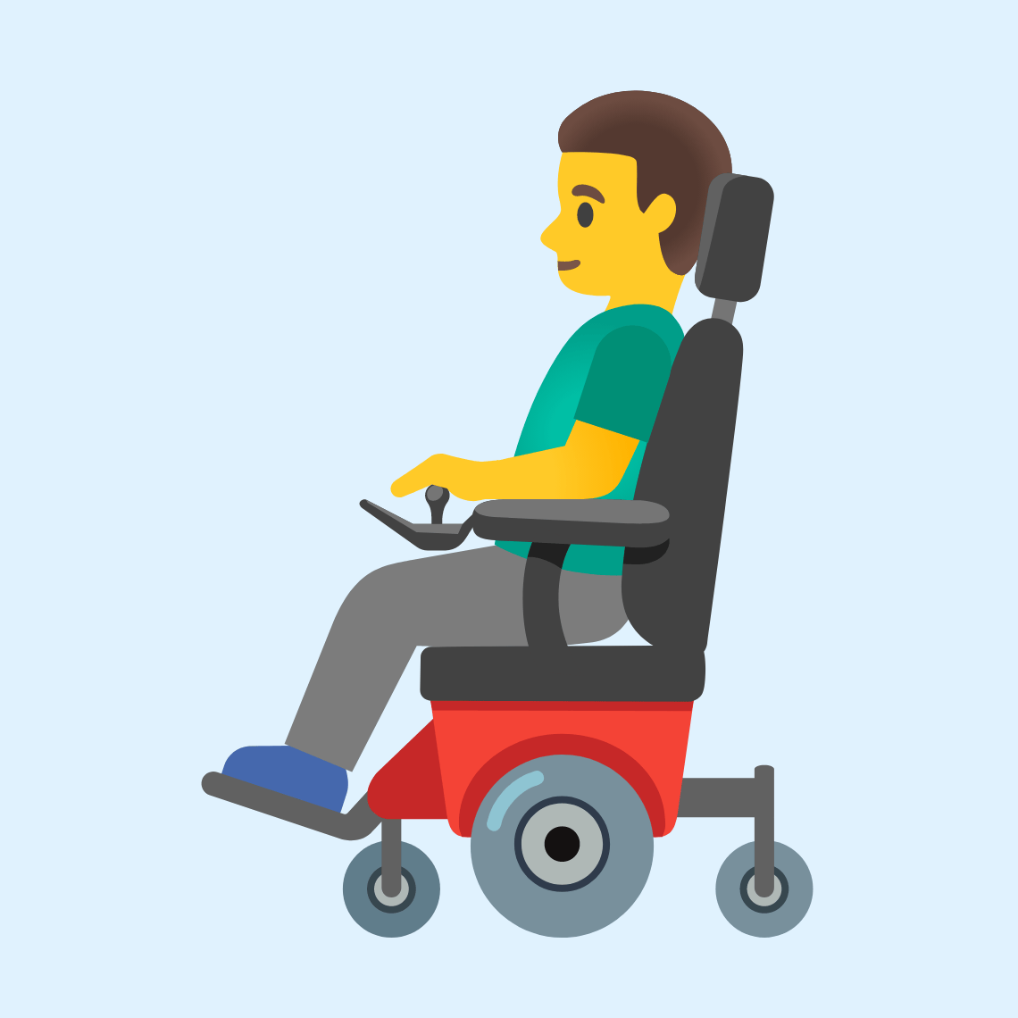 π¨βπ¦Ό Man in motorized wheelchair