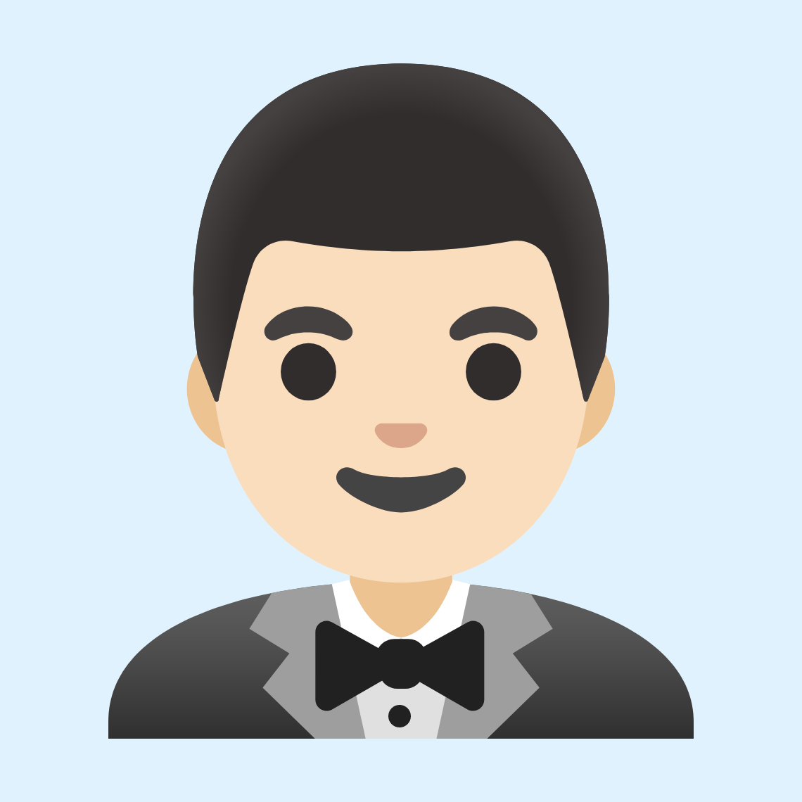 π€΅π»ββοΈ Man in tuxedo: light skin tone
