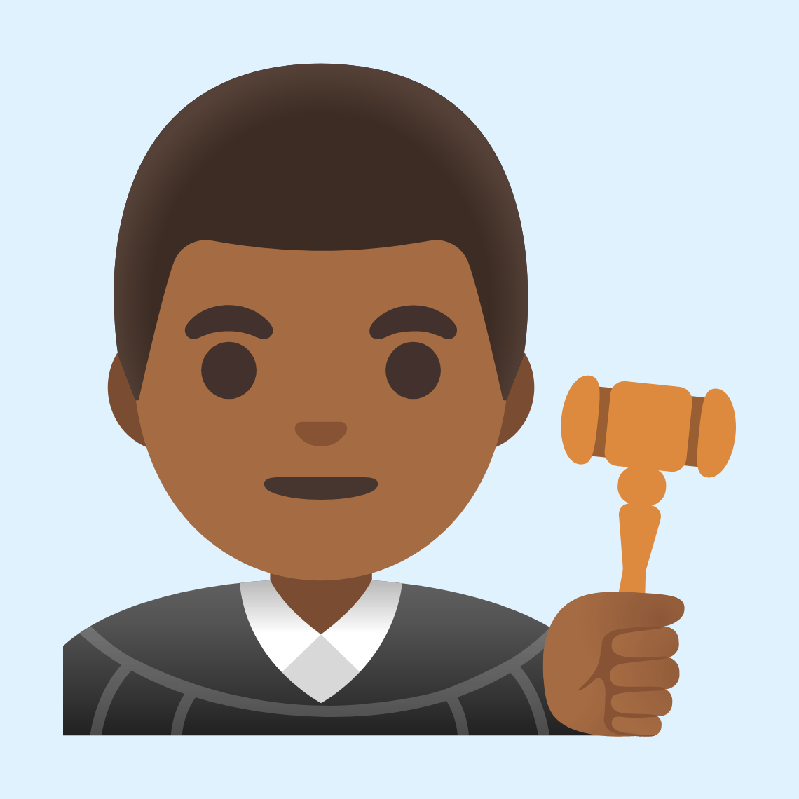 👨🏾⚖️ Sudac: smeđa boja kože