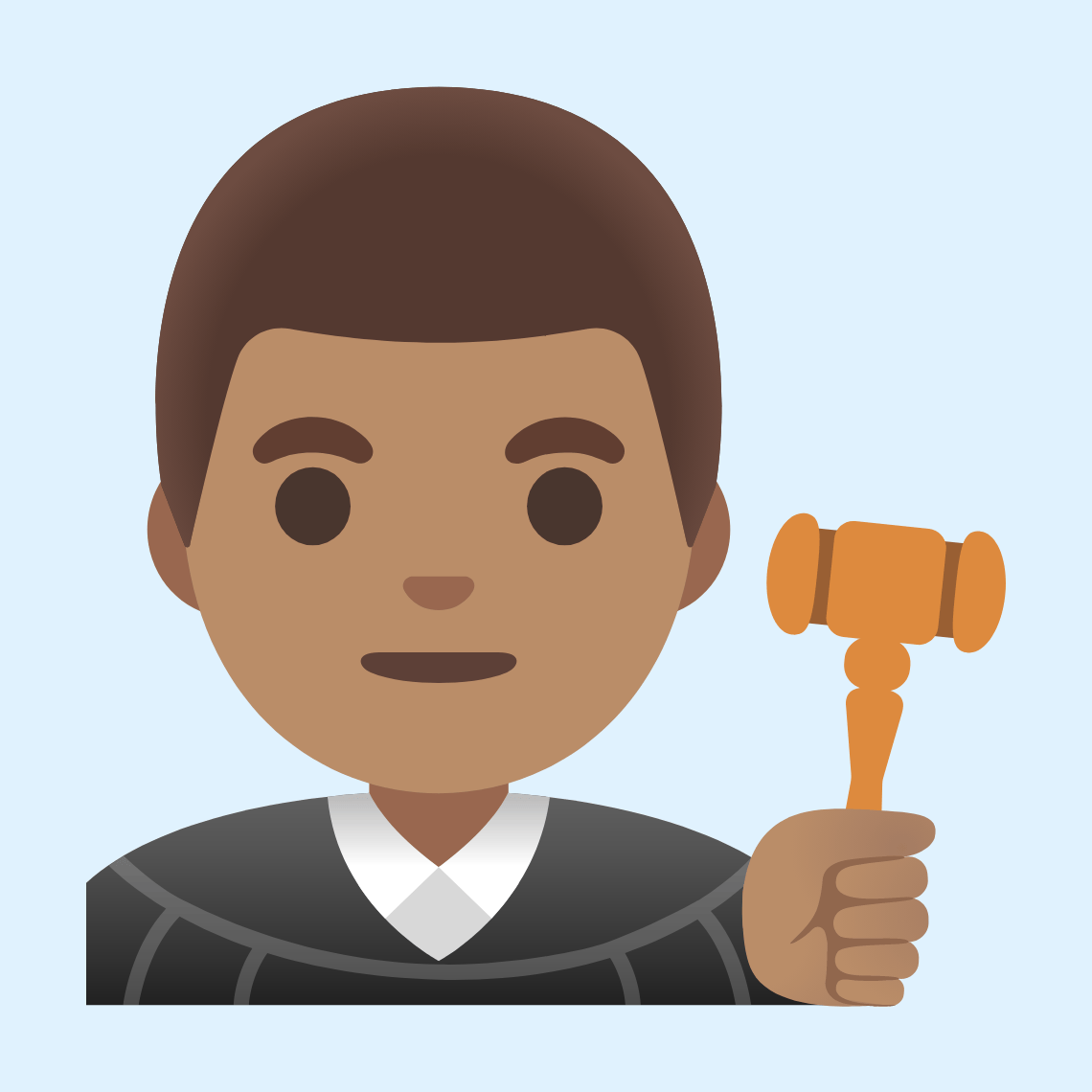 👨🏽‍⚖️ Man judge: medium skin tone