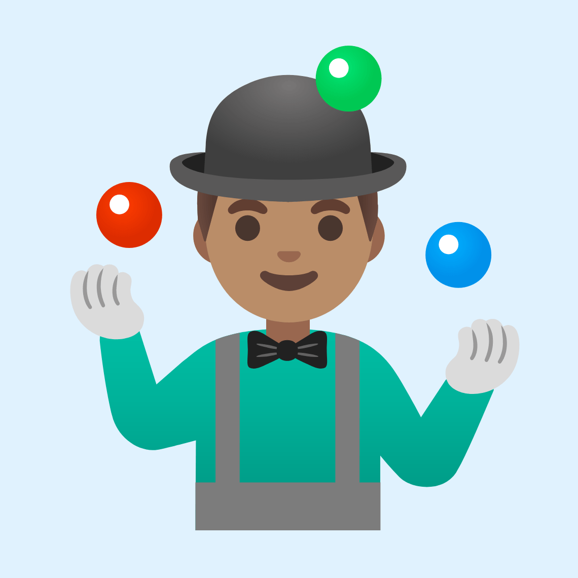 π€Ήπ½ββοΈ Man juggling: medium skin tone