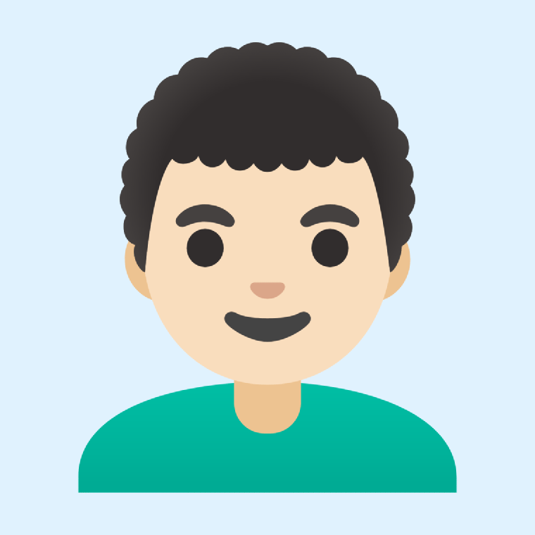 Emoji π¨π»β𦱠Man: light skin tone, curly hair: Meaning and Details