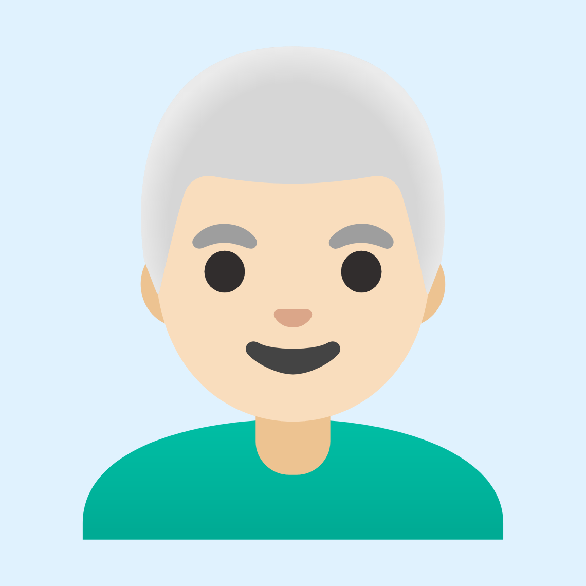 π¨π»β𦳠Man: light skin tone, white hair