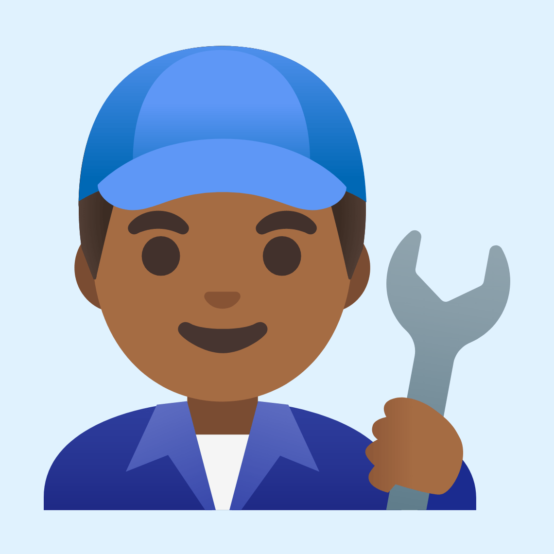 π¨πΎβπ§ Man mechanic: medium-dark skin tone