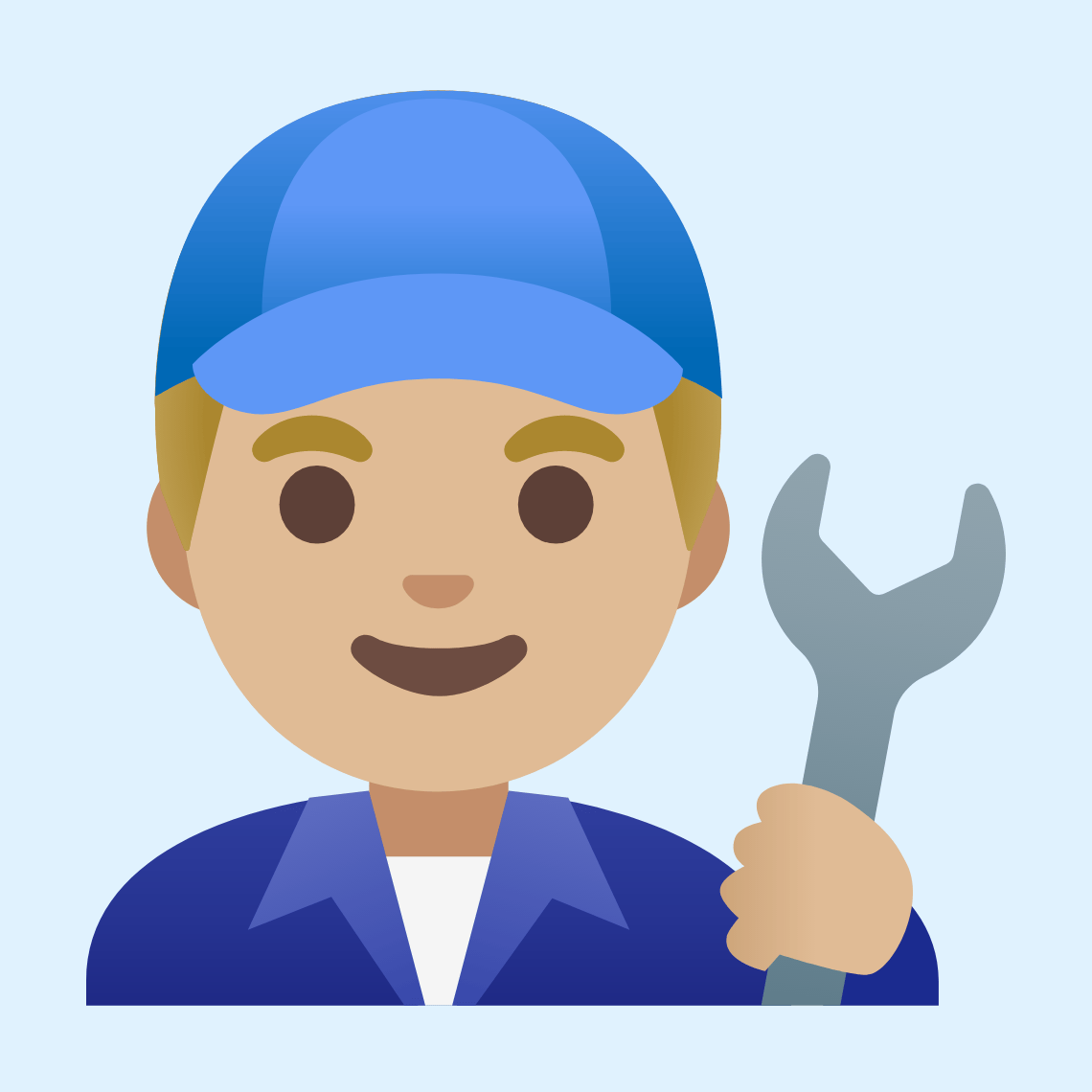 👨🏼🔧 Mehaničar: svijetlo maslinasta boja kože