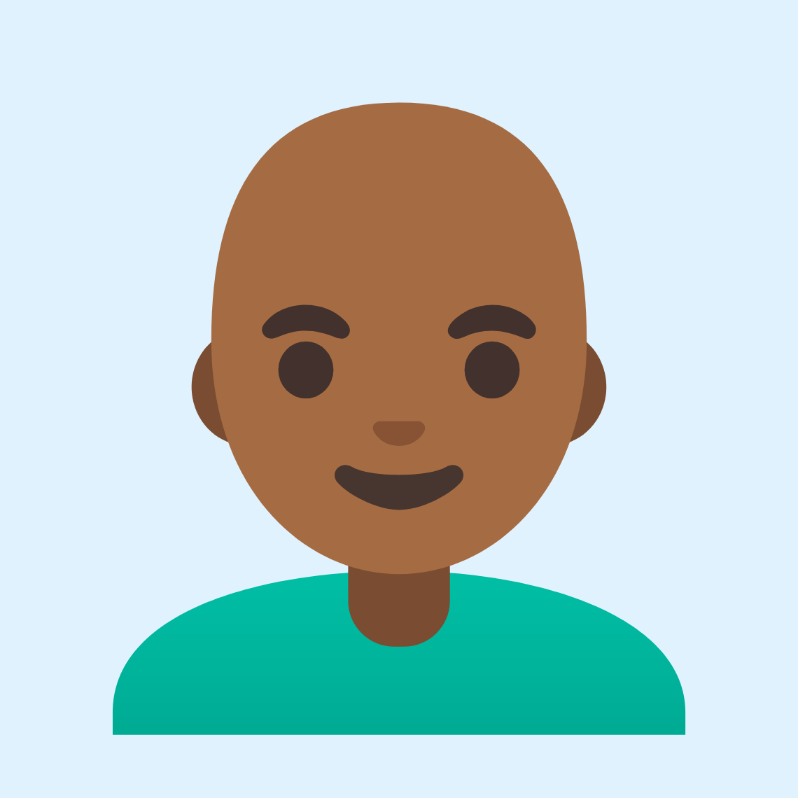 π¨πΎβ𦲠Man: medium-dark skin tone, bald