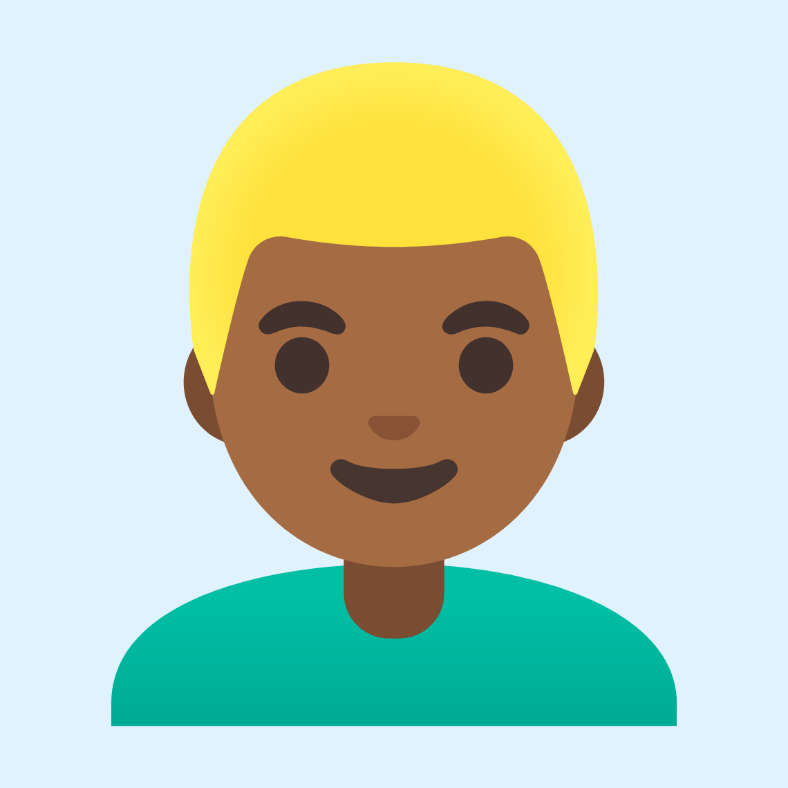π±πΎββοΈ Man: medium-dark skin tone, blond hair