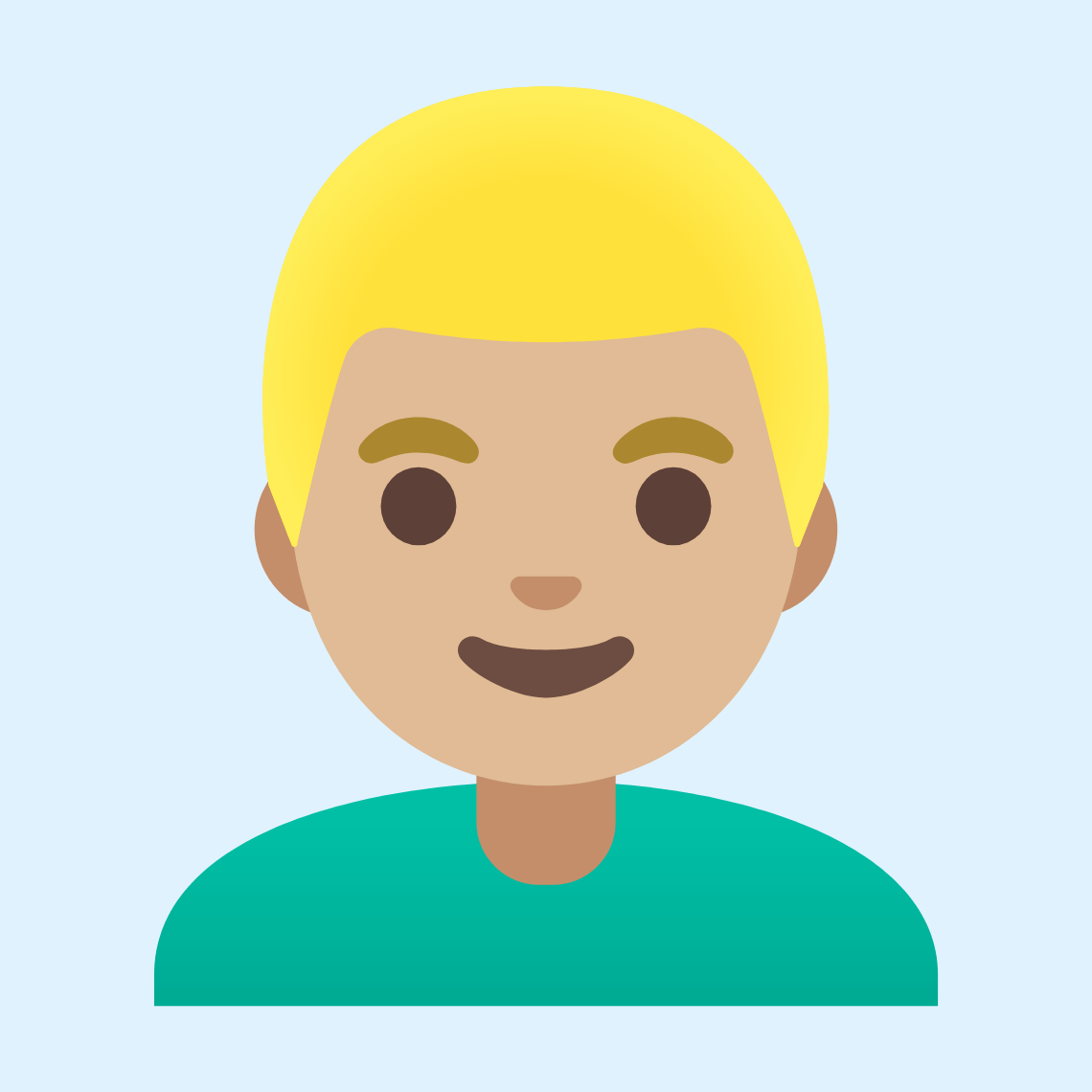 π±πΌββοΈ Man: medium-light skin tone, blond hair