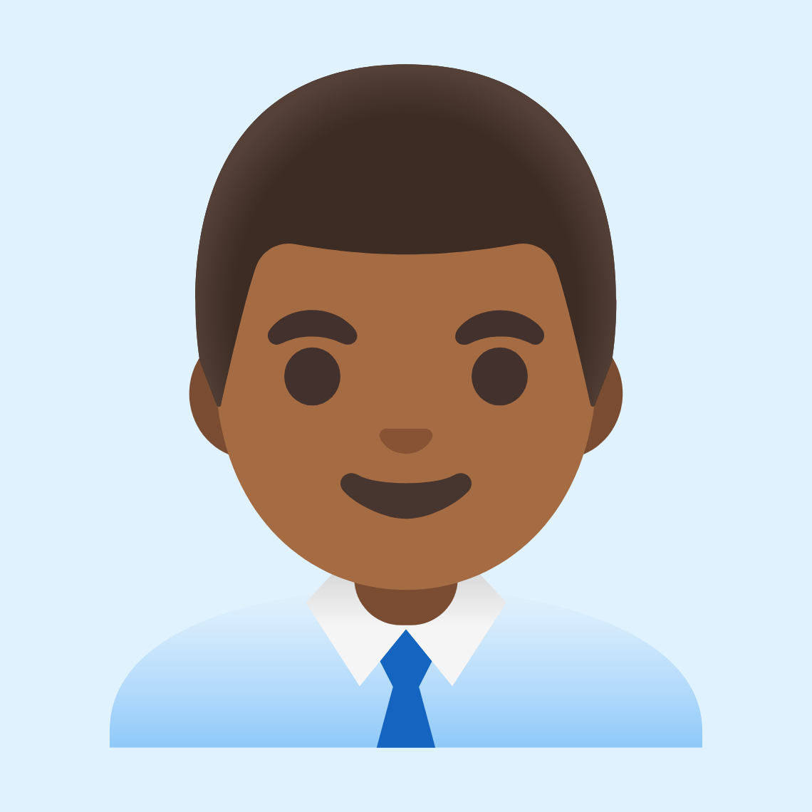 π¨πΎβπΌ Man office worker: medium-dark skin tone