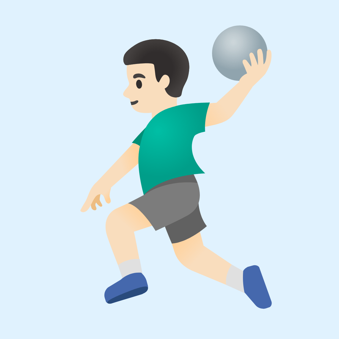 π€Ύπ»ββοΈ Man playing handball: light skin tone