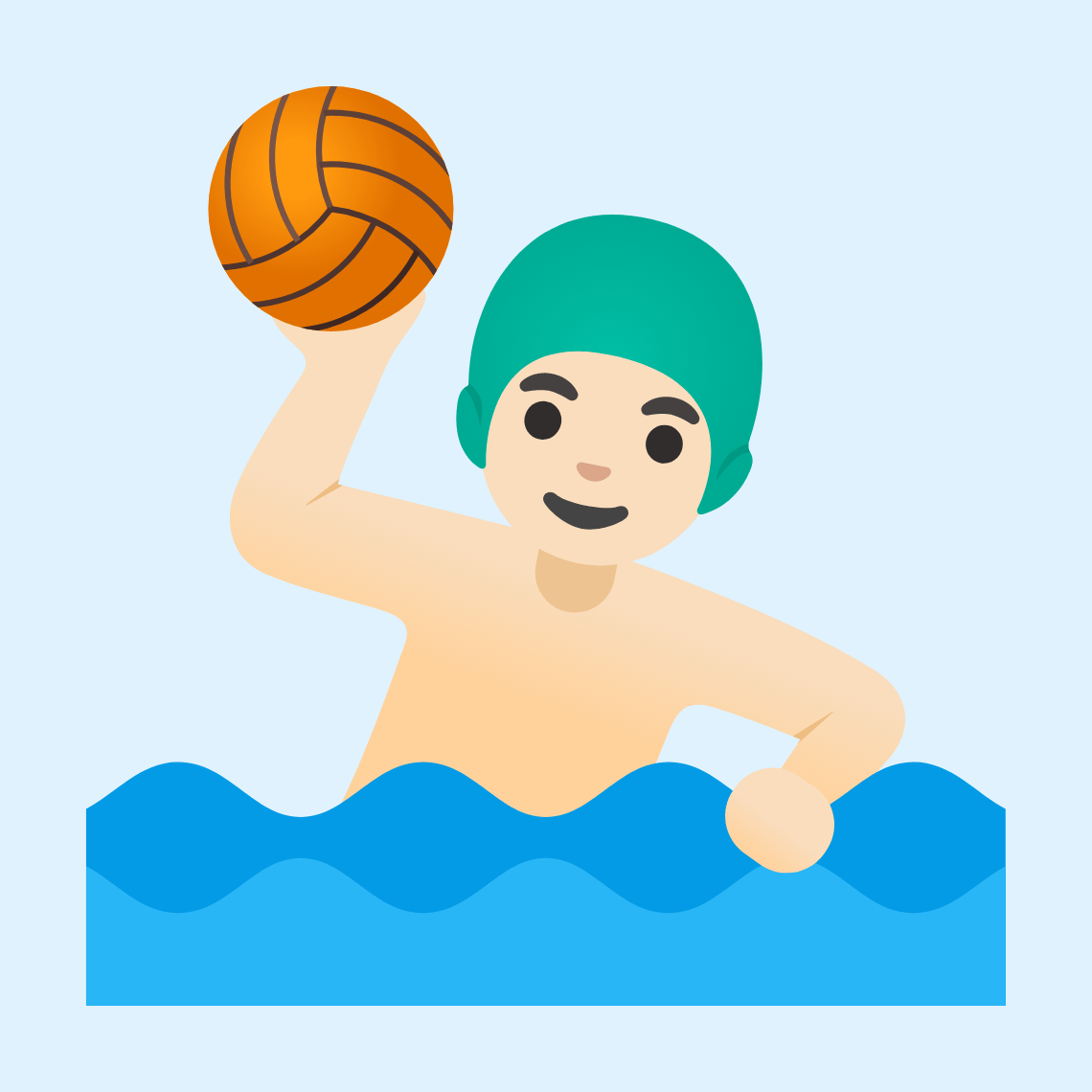 π€½π»ββοΈ Man playing water polo: light skin tone