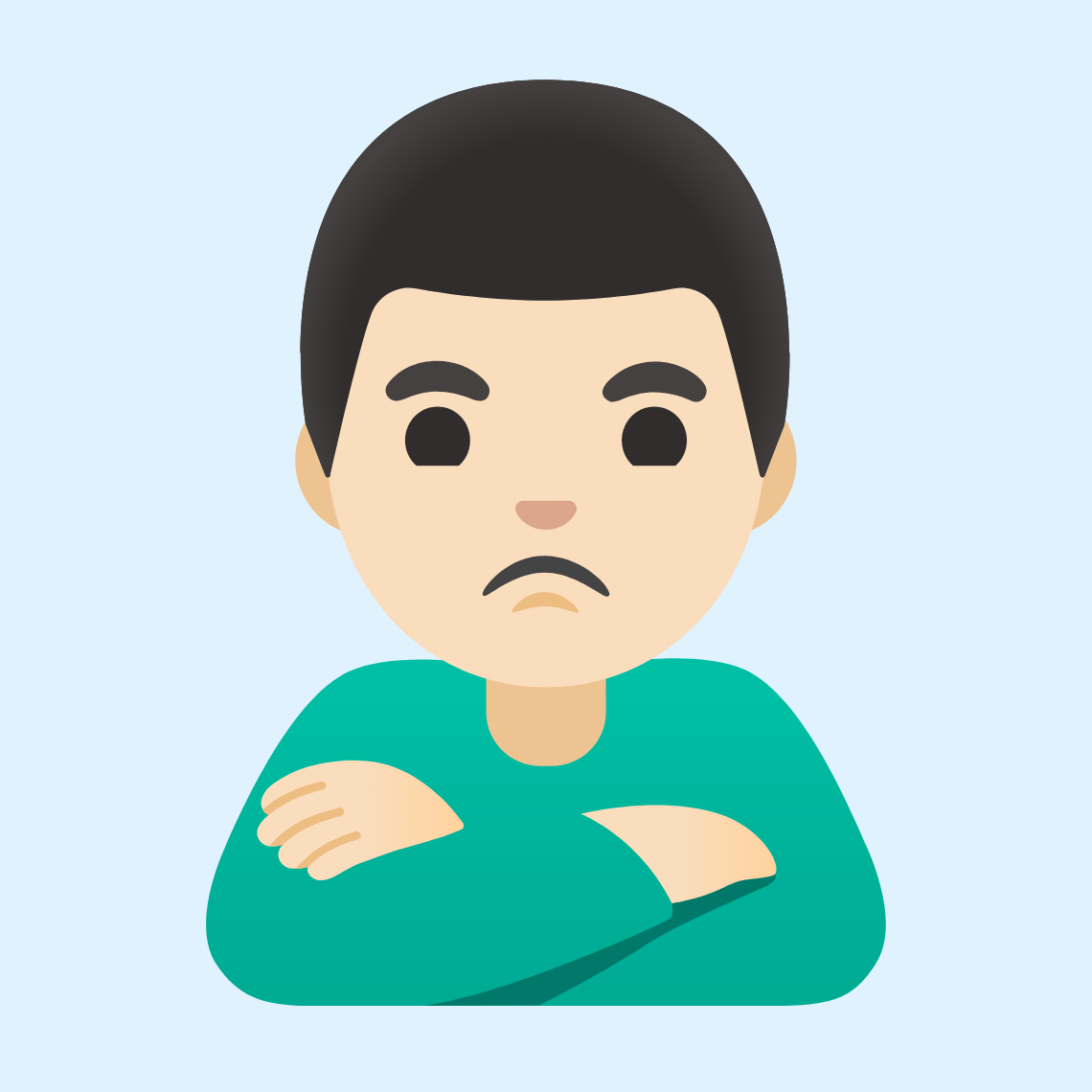 ππ»ββοΈ Man pouting: light skin tone