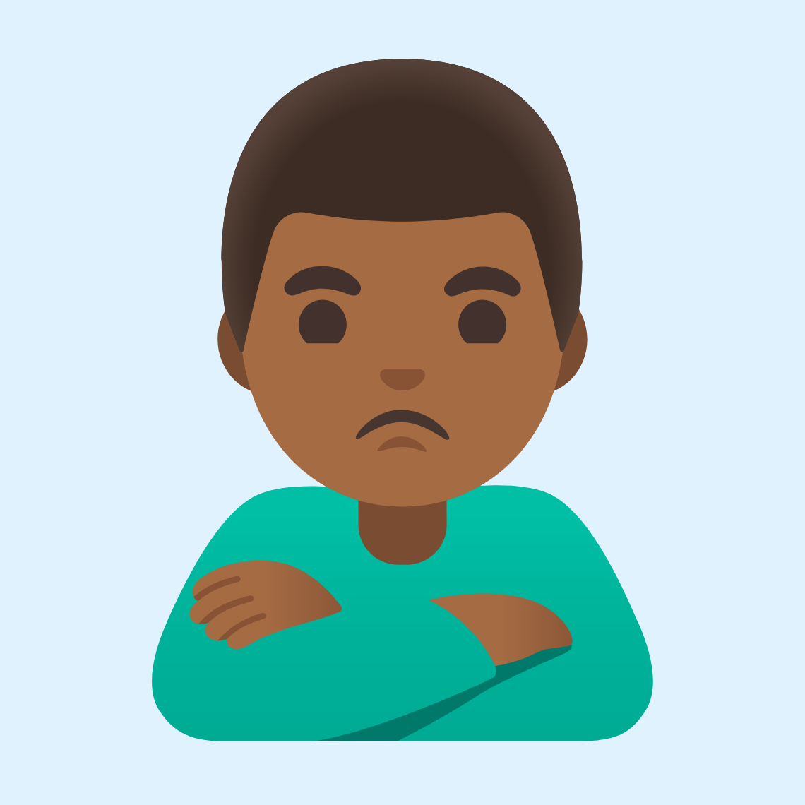 ππΎββοΈ Man pouting: medium-dark skin tone