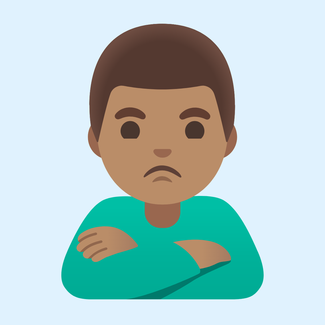 ππ½ββοΈ Man pouting: medium skin tone