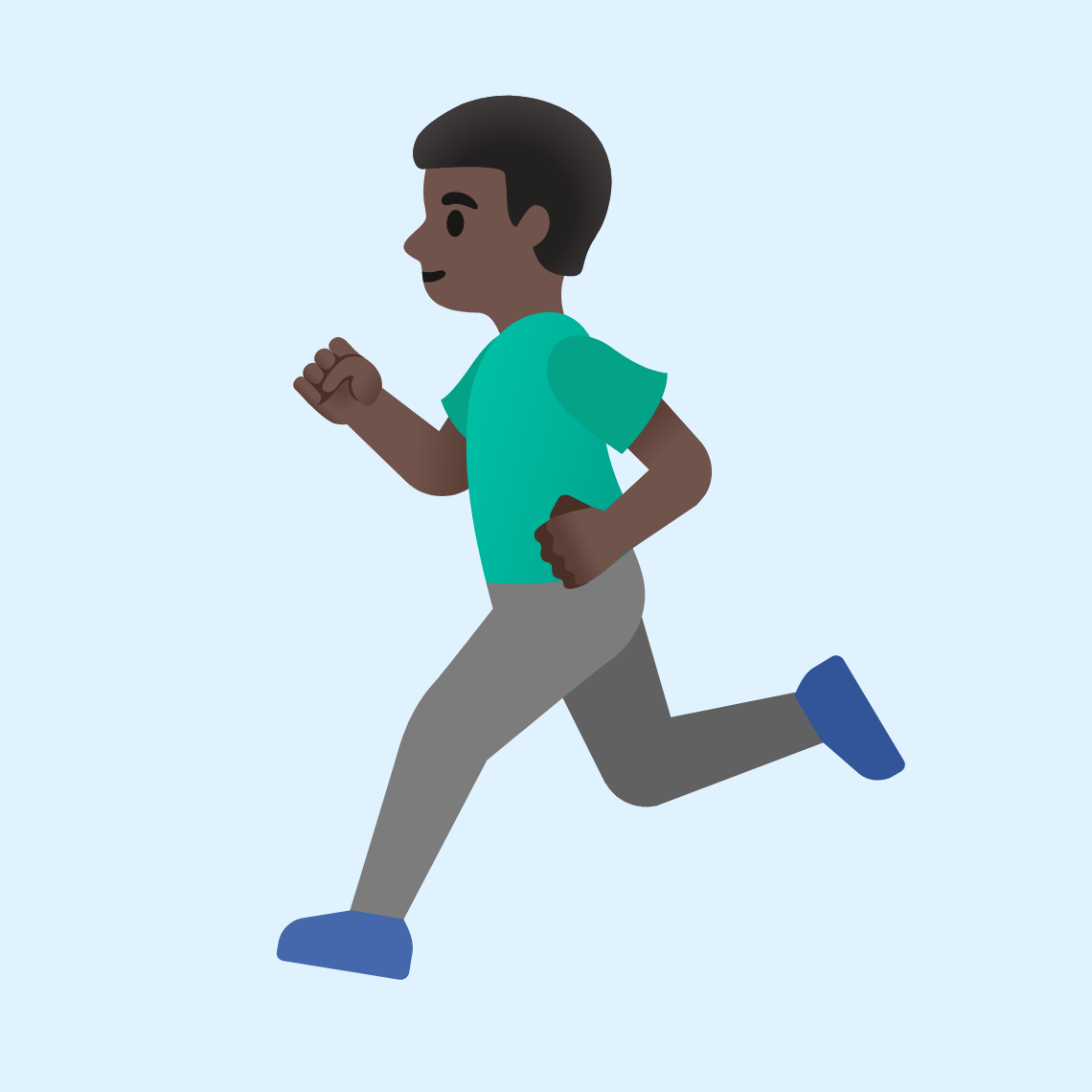 ππΏββοΈ Man running: dark skin tone