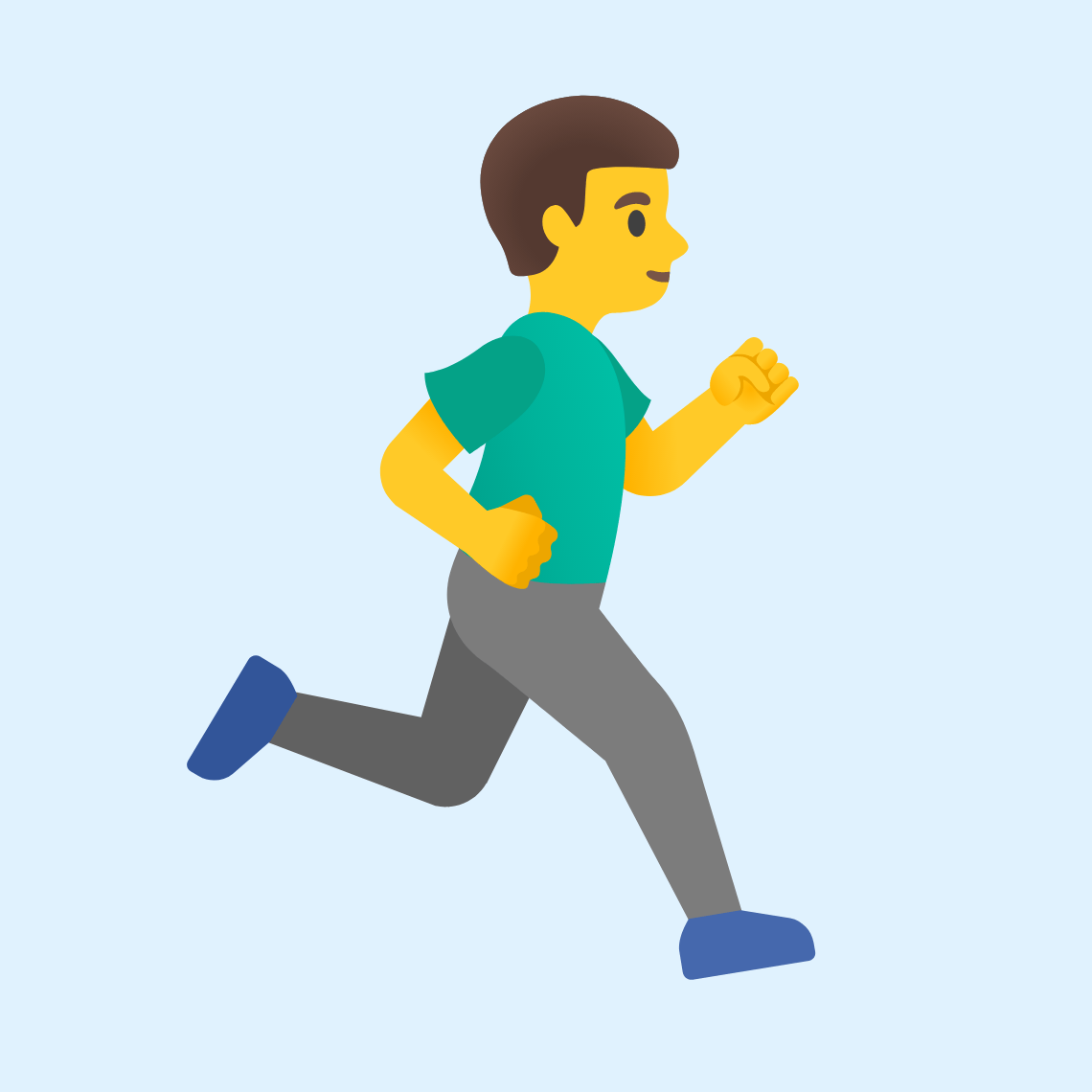 πββοΈββ‘οΈ Man running facing right