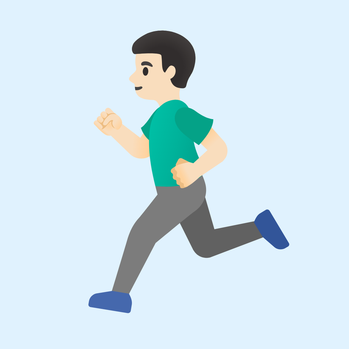 ππ»ββοΈ Man running: light skin tone