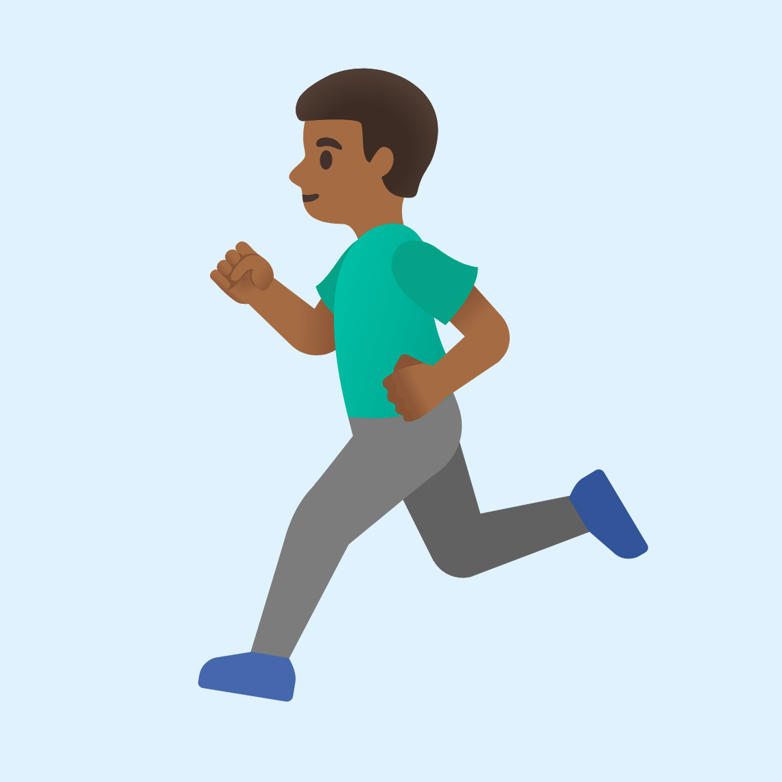 ππΎββοΈ Man running: medium-dark skin tone