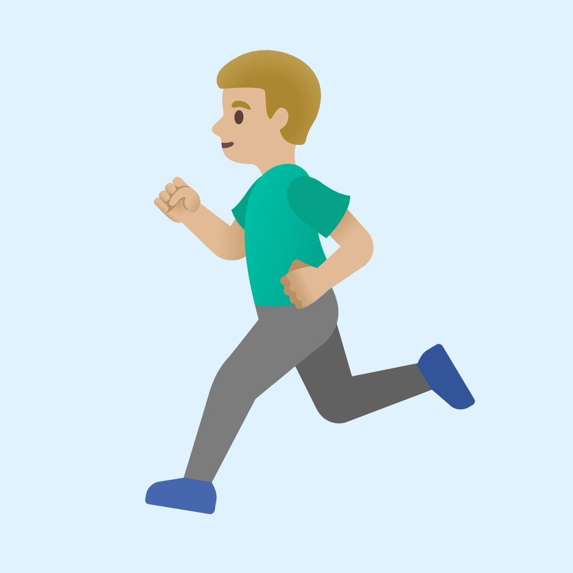 ππΌββοΈ Man running: medium-light skin tone