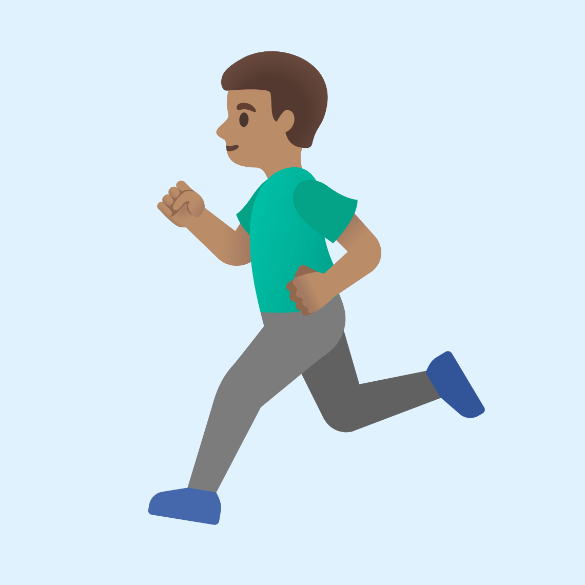 ππ½ββοΈ Man running: medium skin tone