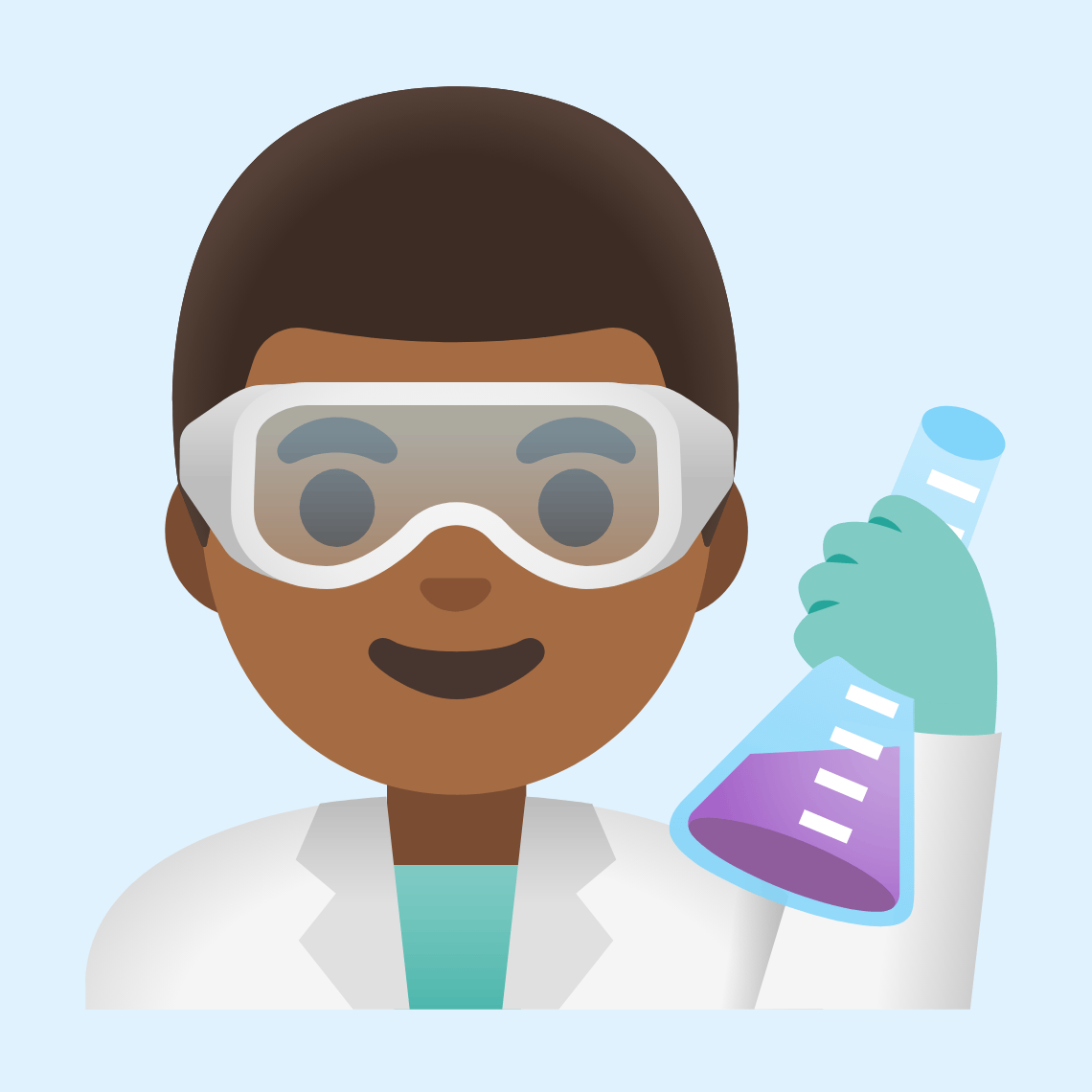 π¨πΎβπ¬ Man scientist: medium-dark skin tone