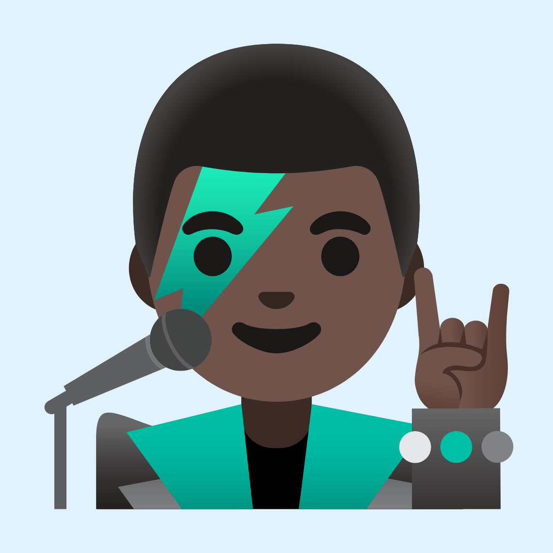 π¨πΏβπ€ Man singer: dark skin tone