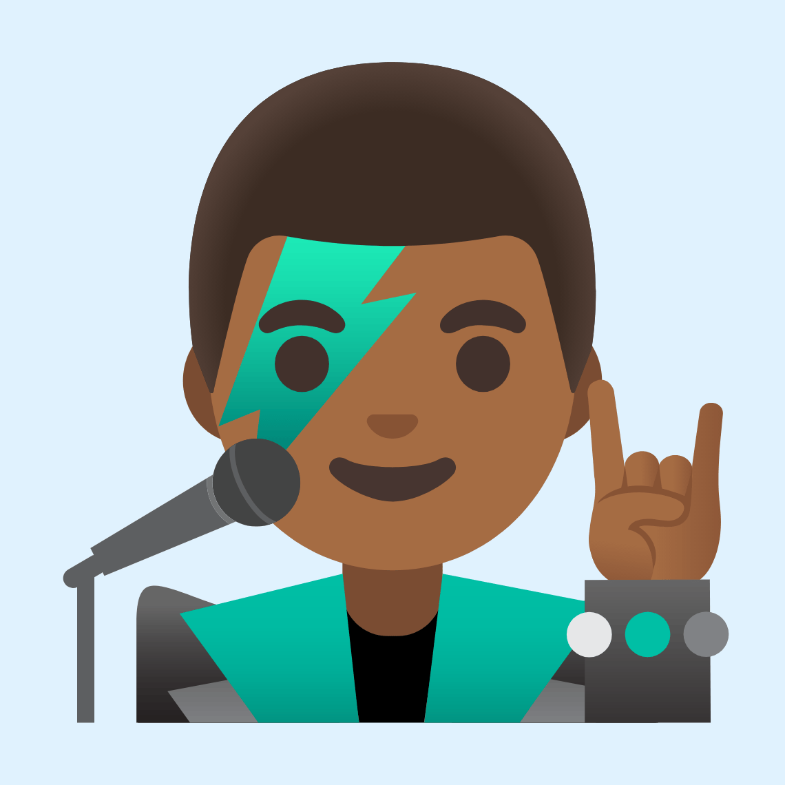 π¨πΎβπ€ Man singer: medium-dark skin tone