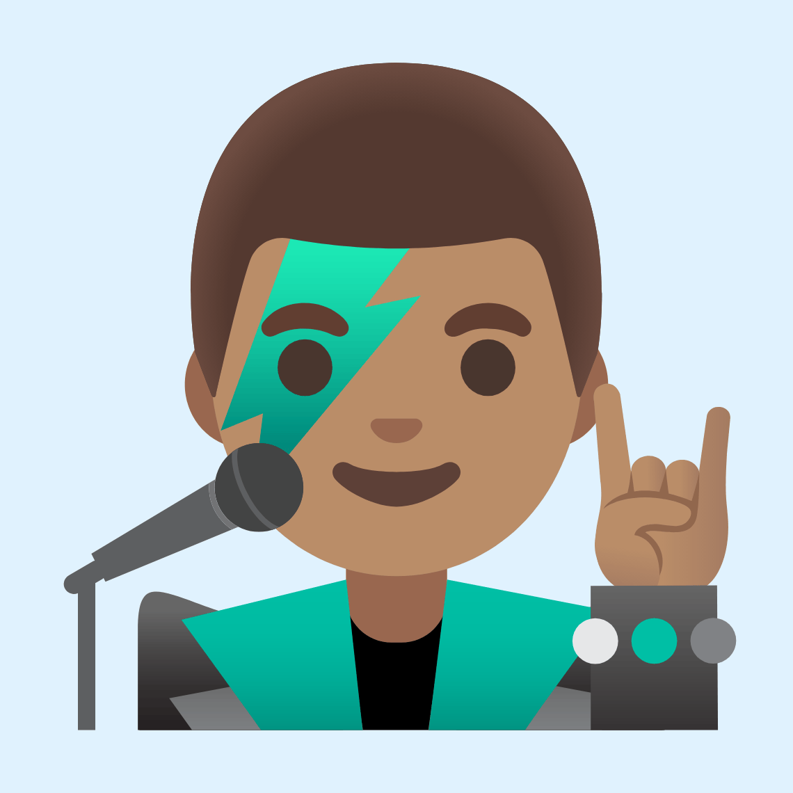 π¨π½βπ€ Man singer: medium skin tone