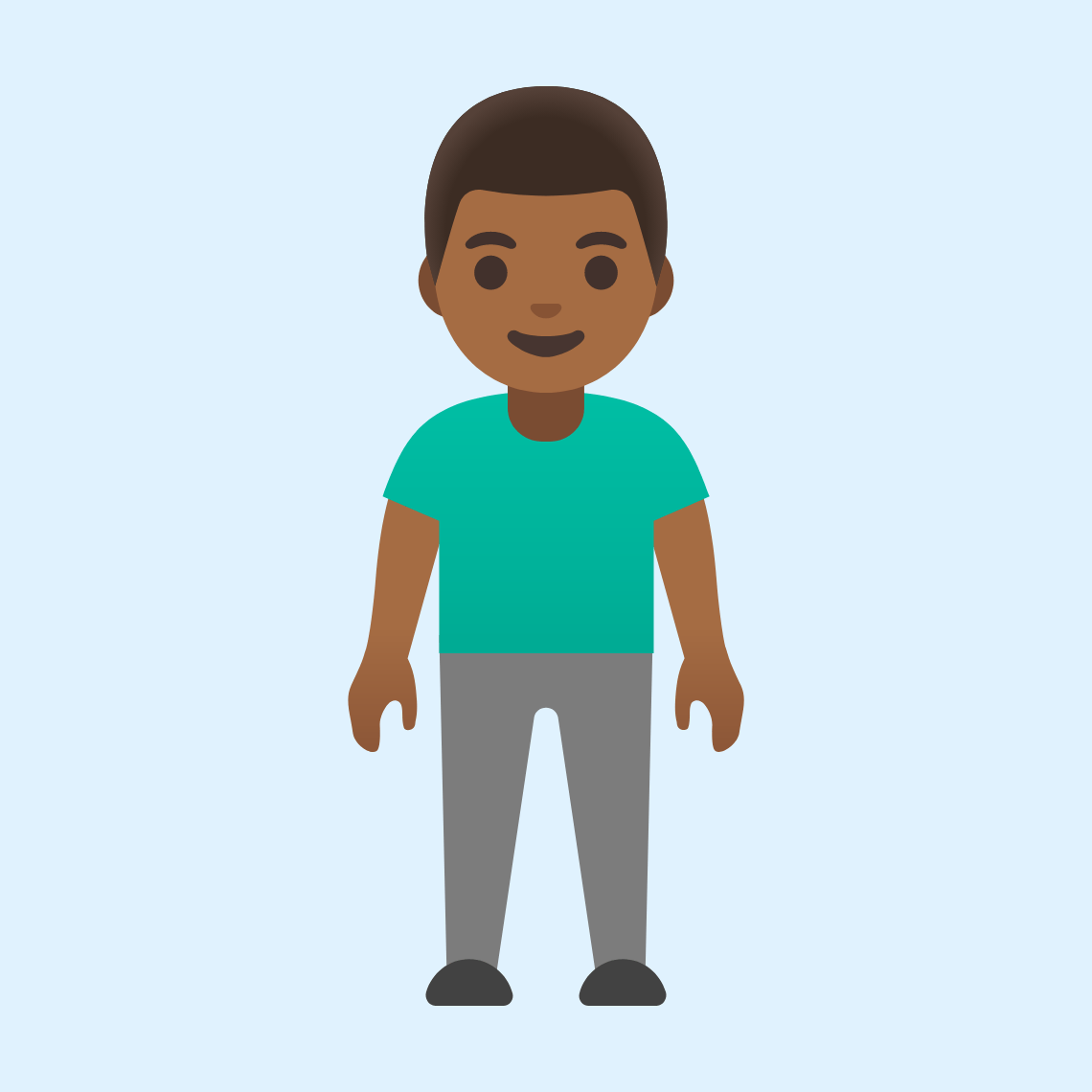 π§πΎββοΈ Man standing: medium-dark skin tone