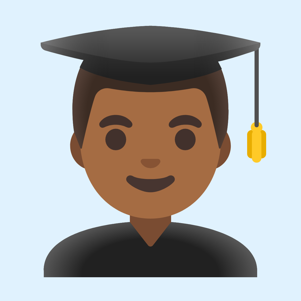 π¨πΎβπ Man student: medium-dark skin tone