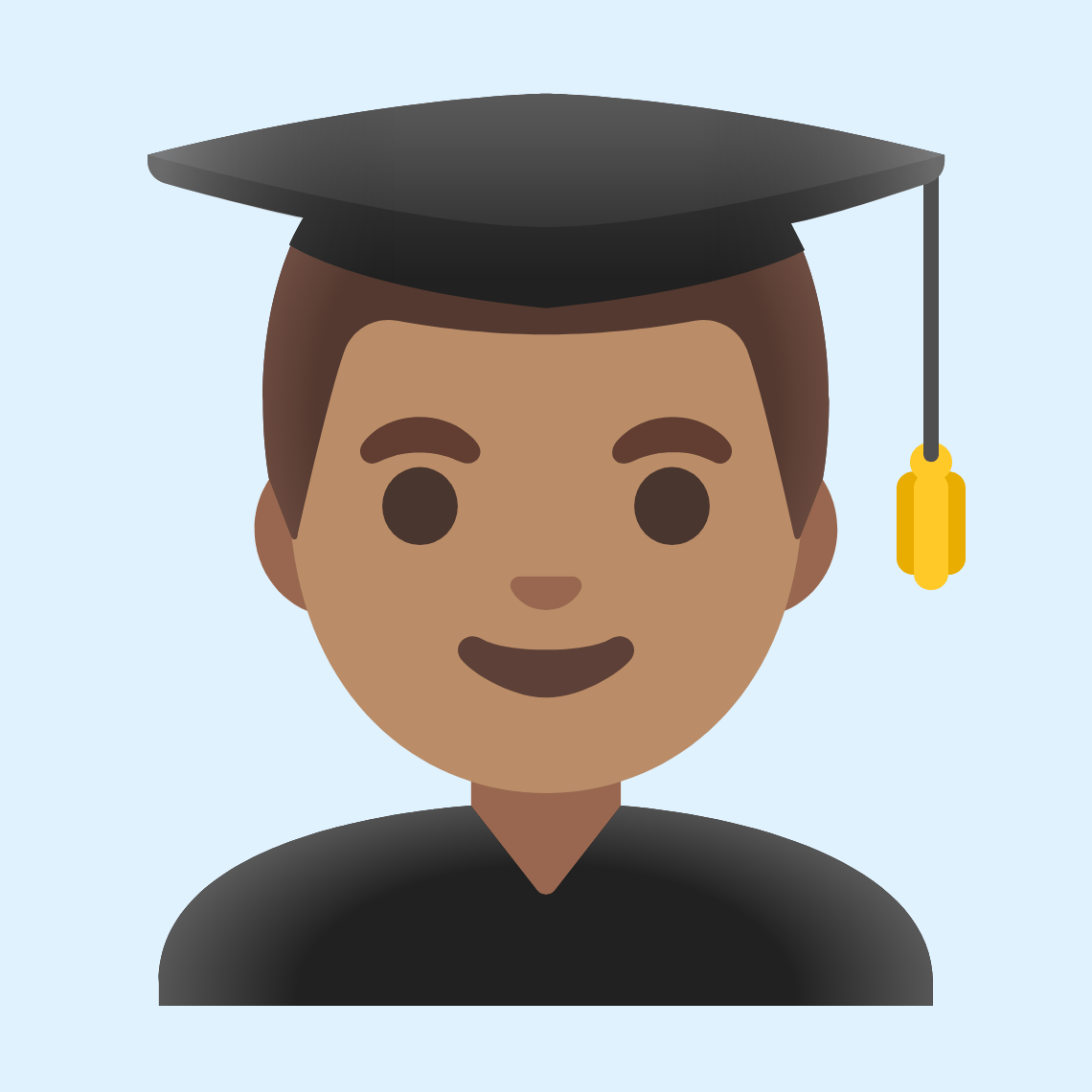 π¨π½βπ Man student: medium skin tone