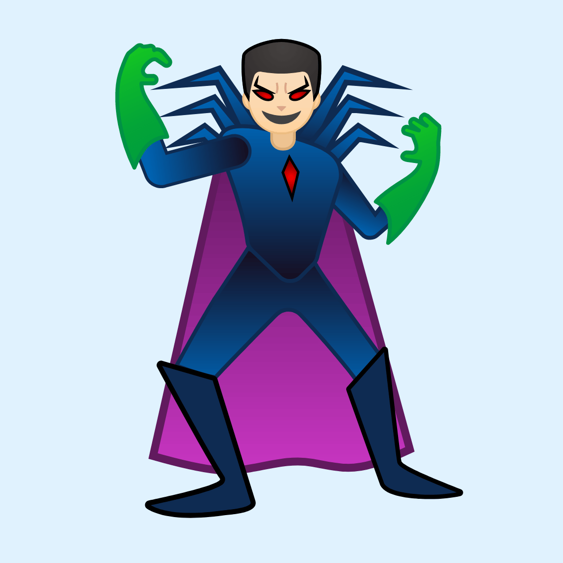 π¦Ήπ»ββοΈ Man supervillain: light skin tone