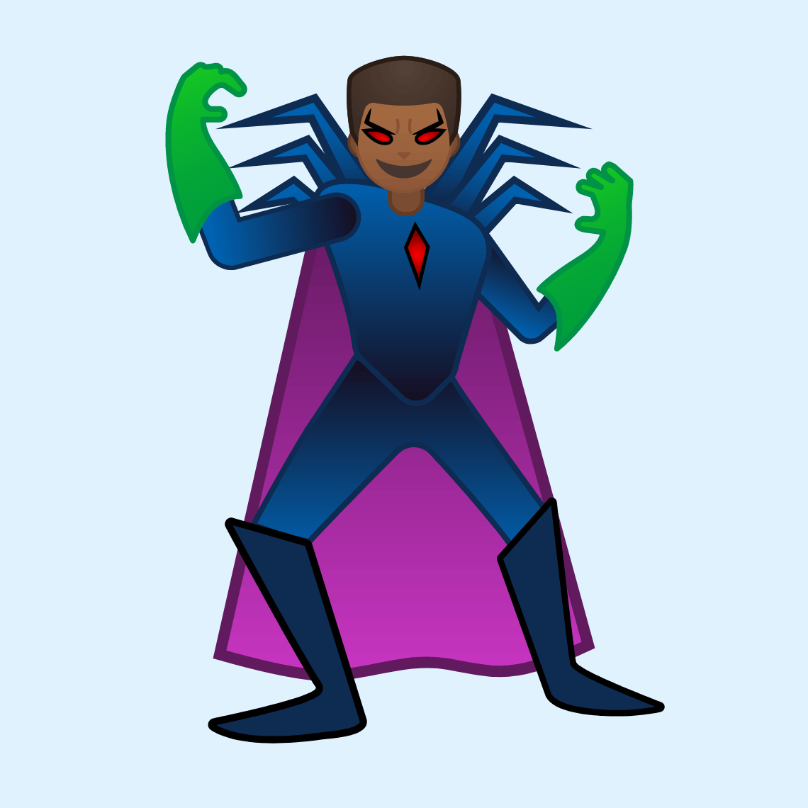 π¦ΉπΎββοΈ Man supervillain: medium-dark skin tone
