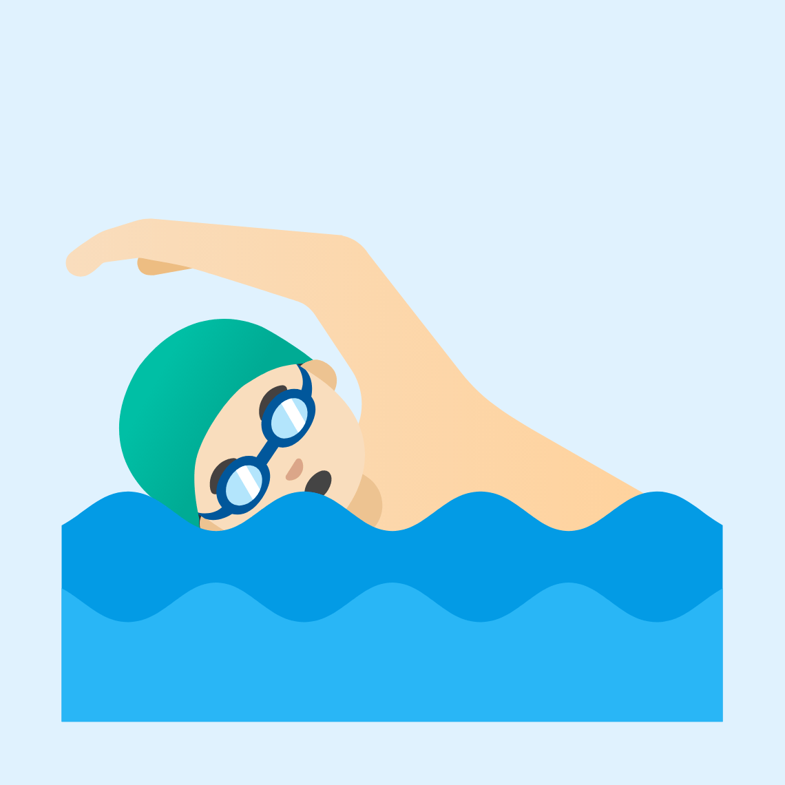 ππ»ββοΈ Man swimming: light skin tone