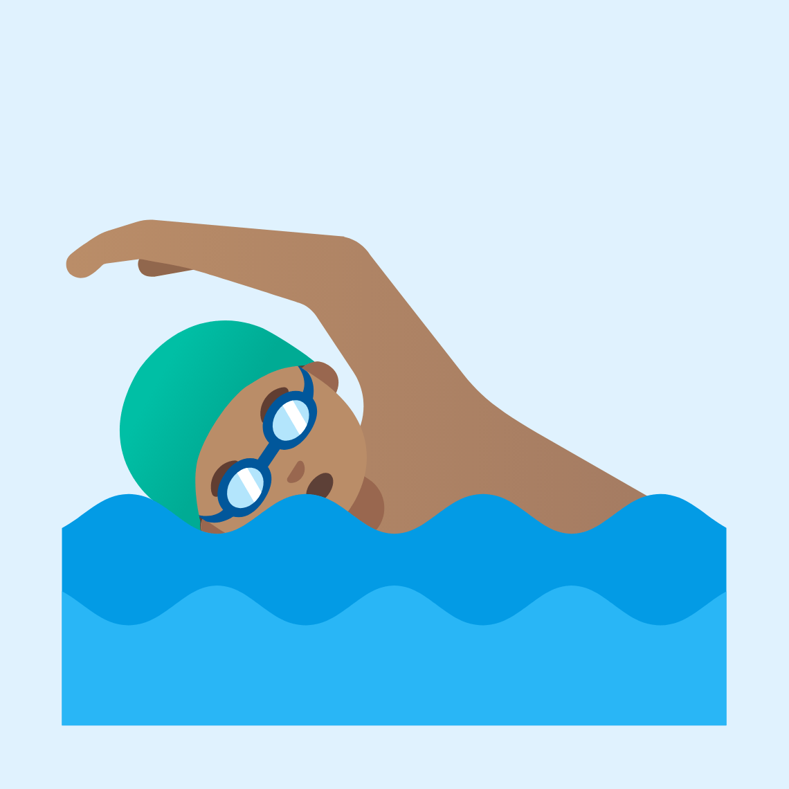ππ½ββοΈ Man swimming: medium skin tone
