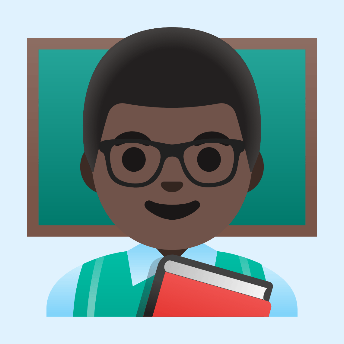 π¨πΏβπ« Man teacher: dark skin tone