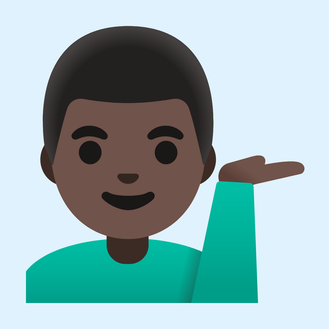 ππΏββοΈ Man tipping hand: dark skin tone