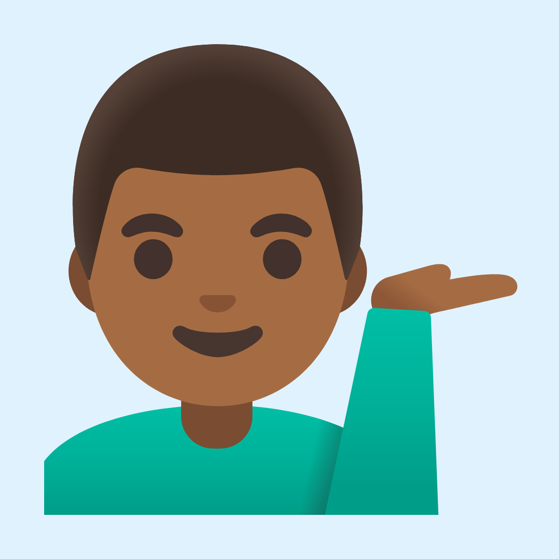 ππΎββοΈ Man tipping hand: medium-dark skin tone