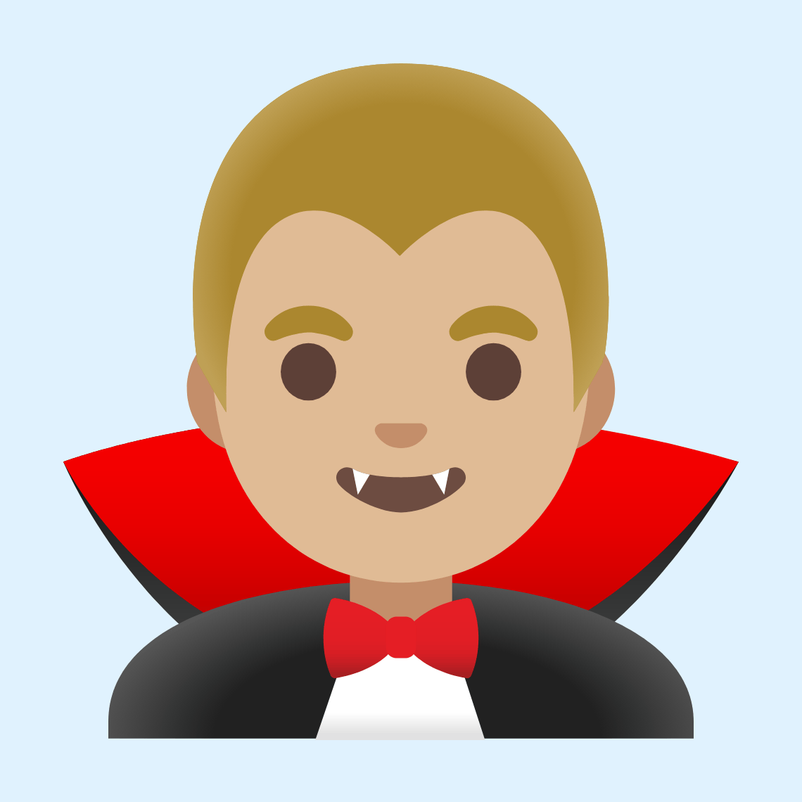 π§πΌββοΈ Man vampire: medium-light skin tone