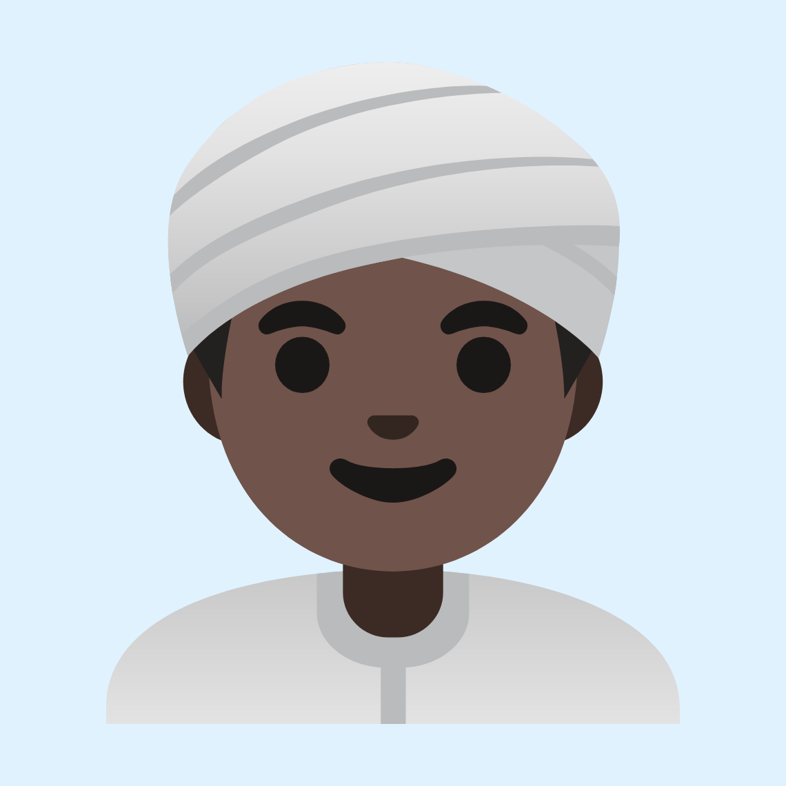 π³πΏββοΈ Man wearing turban: dark skin tone