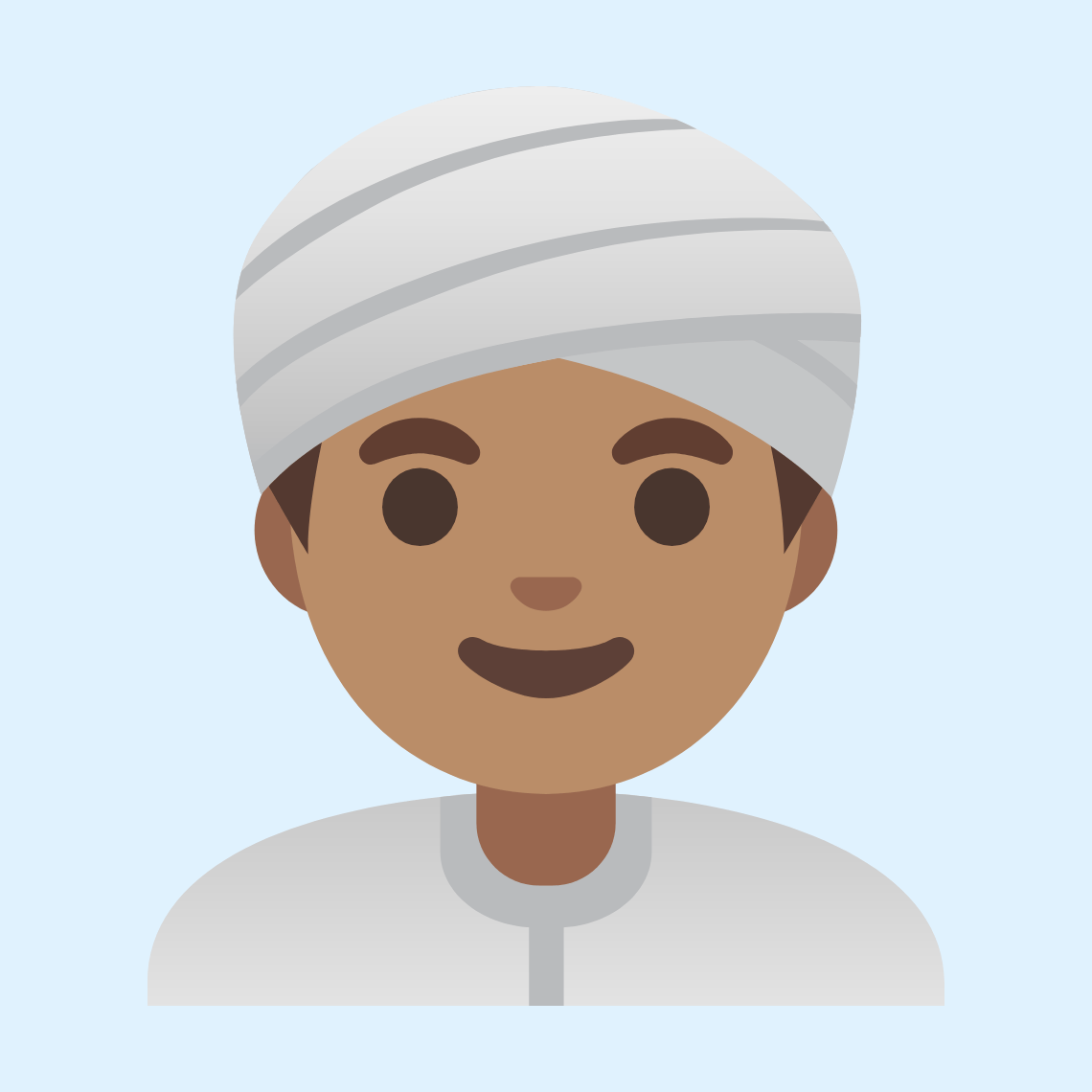 π³π½ββοΈ Man wearing turban: medium skin tone