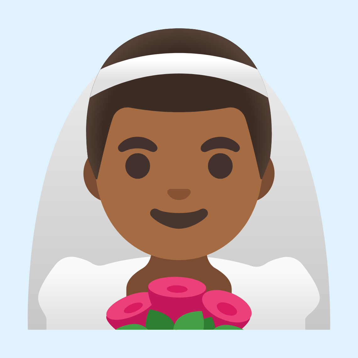 π°πΎββοΈ Man with veil: medium-dark skin tone