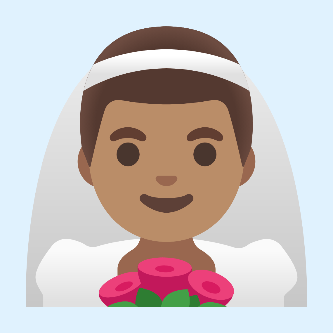 π°π½ββοΈ Man with veil: medium skin tone