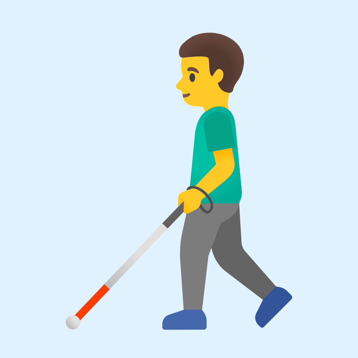 π¨βπ¦― Man with white cane