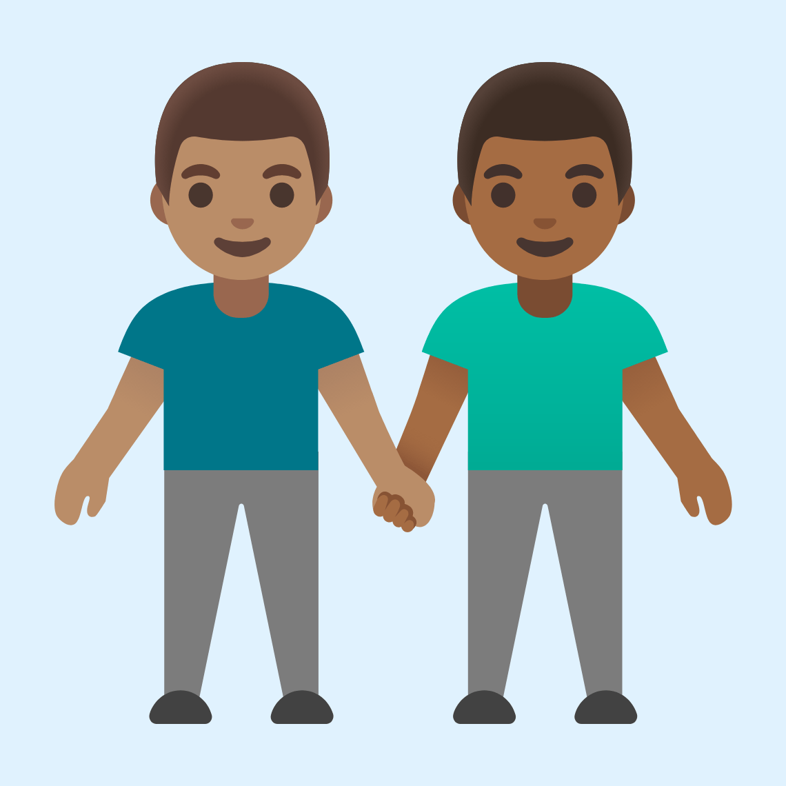 π¨π½βπ€βπ¨πΎ Men holding hands: medium skin tone, medium-dark skin tone